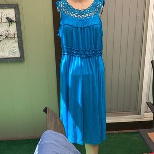Sangria Turquoise Rayon Jersey Dress size XL
